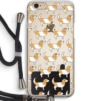 Doggy: iPhone 6 / 6S Transparant Hoesje met koord Doggy: iPhone 6 / 6S Transparant Hoesje met koord