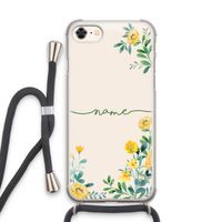 Gele bloemen: iPhone 7 Transparant Hoesje met koord