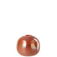 J-Line vaas Bol - glas - rood - small