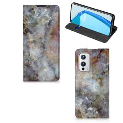 OnePlus 9 | Standcase | Marmer Grijs