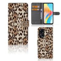 OPPO A98 5G | Telefoonhoesje | Met pasjeshouder | Leopard
