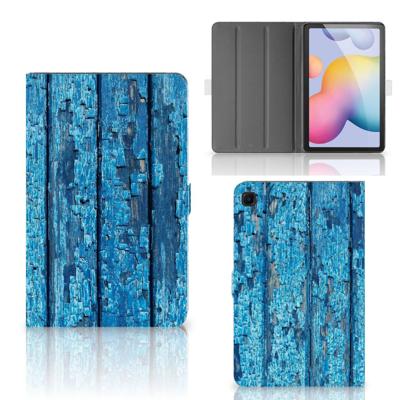 Samsung Galaxy Tab S6 Lite | S6 Lite (2022) Tablet | Book Cover | Wood Blue Samsung Galaxy Tab S6 Lite | S6 Lite (2022) Tablet | Book Cover | Wood Blue