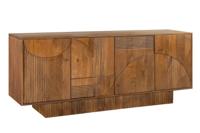Dressoir ART DECO 170cm 3D mangohout gerookte bruine look - 45478 - thumbnail