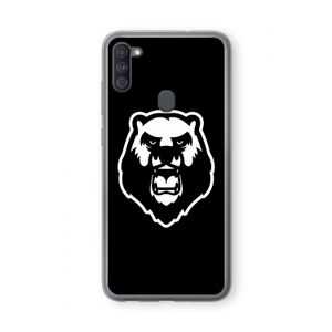 Angry Bear (black): Samsung Galaxy A11 Transparant Hoesje