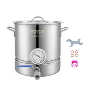 VEVOR bierbrouwketel bierbrouwsysteem 18,92 L bierbrouwset maischketel 280 x 290 mm, roestvrijstalen bierbrouwsystemen met dubbele temperatuurweergave, bierbrouwsysteem, geschikt voor bieren, rode wijnen etc.