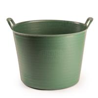 Flexibele kuip of emmer - groen - 42 liter - stevig kunststof - 45 x 38 cm