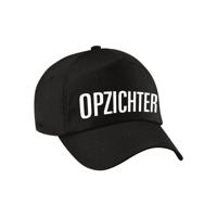Opzichter verkleed petje - zwart - volwassenen - baseballcap