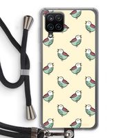 Vogeltjes: Samsung Galaxy A12 Transparant Hoesje met koord