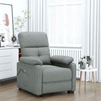 Massagestoel elektrisch stof donkergrijs