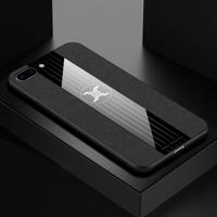 Voor iPhone 8 & 7 XINLI stiksels doek Textue schokbestendig TPU beschermhoes (zwart)