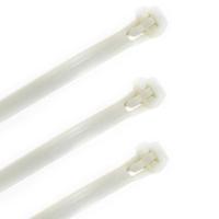 Benson kabelbinders tie-wraps - loskoppelbaar - 50x stuks - wit - 7.6 x 300 mm