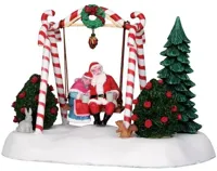 Lemax santa swing bewegend kerstdorp tafereel Santa&apos;s Wonderland 2012
