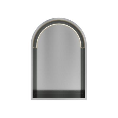 Hotbath &MORE Inbouwbox of inbouwnis Toogmodel - 30x45x10cm - with LED - IP44 -RVS 316 BOW30LIX