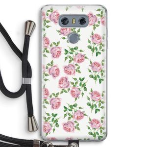 Kleine roosjes: LG G6 Transparant Hoesje met koord