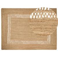 Beliani - YENIKOY - Vloerkleed - Beige - 300 x 400 cm - Jute