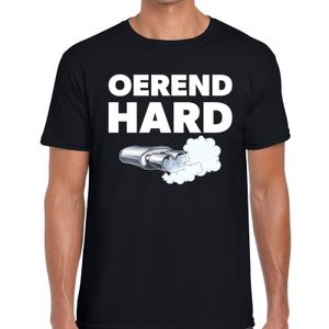 Oerend hard festival t-shirt zwart heren