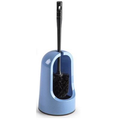 Plasticforte WC borstel met houder - lichtblauw - 40 cm - kunststof