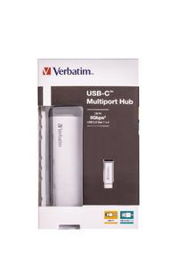 Verbatim USB-C-multipoort-hub USB 3.2 Gen 1 met vier poorten