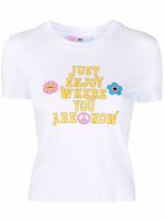 Chiara Ferragni t-shirt en coton à slogan imprimé - Blanc - thumbnail