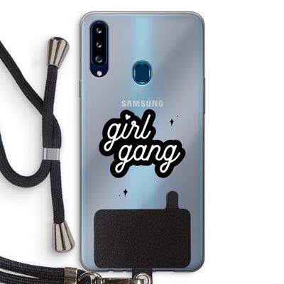 Girl Gang: Samsung Galaxy A20s Transparant Hoesje met koord