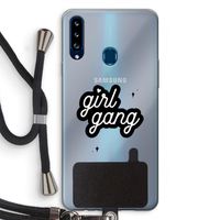 Girl Gang: Samsung Galaxy A20s Transparant Hoesje met koord