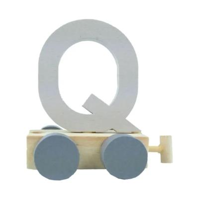 JeP kids houten treinletter Q-offwhite