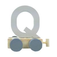 JeP kids houten treinletter Q-offwhite