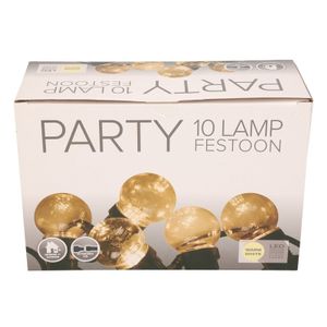 Festoon buitenfeestverlichting transparante lampbolletjes 5 m