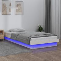 Bedframe LED massief hout 90x200 cm - thumbnail