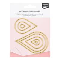 Vaessen Creative • snij- en embossingmallen druppel 8st.