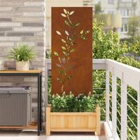 Tuin decoratief paneel Roestig 50 x 140 cm Cortenstaal