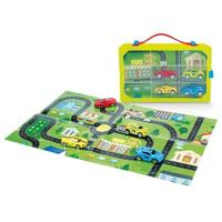 Turbo Racers Verzamelkoffer met Auto&apos;s en Speelkleed, 6dlg.