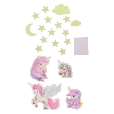 Johntoy Glow in the dark eenhoorn muurstickers