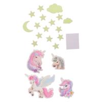 Johntoy Glow in the dark eenhoorn muurstickers