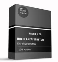 Hoeslaken - Katoen Jersey Stretch - Extra Hoog - 100x200 cm - Keuze Uit Meerdere Kleuren - Fresh and Co - Dekbed-Discounter.nl