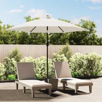 VidaXL Parasol met stalen paal 3 m zandwit