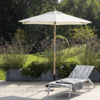 Nohr Kantelbare Parasol 'Eliu' 250 x 250cm, kleur Wit