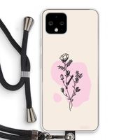 Roses are red: Pixel 4 Transparant Hoesje met koord