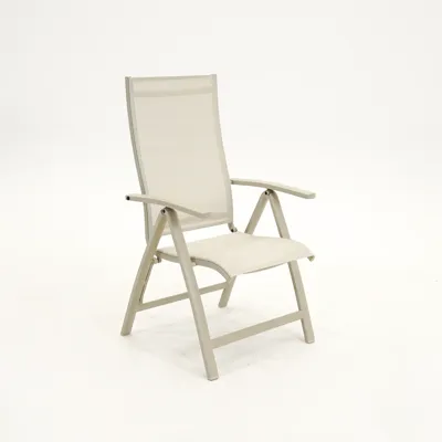 Tuinstoel Vito verstelbaar alu creme