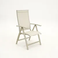 Tuinstoel Vito verstelbaar alu creme