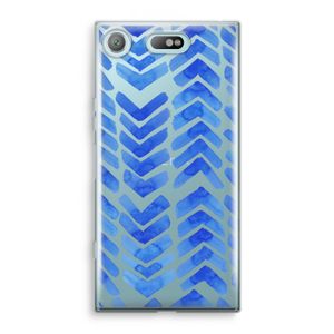 Blauwe pijlen: Sony Xperia XZ1 Compact Transparant Hoesje
