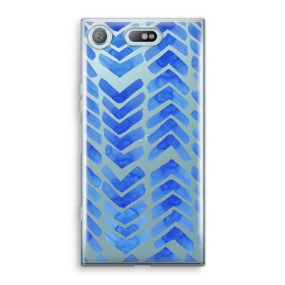 Blauwe pijlen: Sony Xperia XZ1 Compact Transparant Hoesje