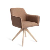 Jesper Home Eetkamerstoel 'Hofu' Revolve Oak Bleach, kleur French Toast