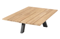 Cosmic salontafel met teak tafelblad 120 X 78 x 25 cm 4SO 4SO - 4so