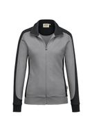 Hakro 277 Women's sweat jacket Contrast MIKRALINAR® - Titanium/Anthracite - 6XL