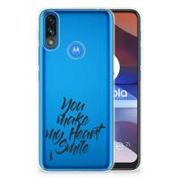 Motorola Moto E7/E7i Power | Siliconen hoesje | met naam Heart Smile