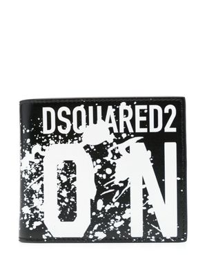 DSQUARED2 portefeuille à logo embossé - Noir