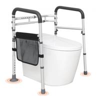 VEVOR toilet-opstahulp toiletbrilverhoger armleuning 44-59 / 62-77 cm verstelbaar, 136 kg draagvermogen robuuste toilet-opstahulp toiletbeugels toiletbrilverhoger toiletbeugel