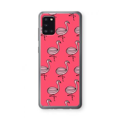 Flamingo: Samsung Galaxy A31 Transparant Hoesje