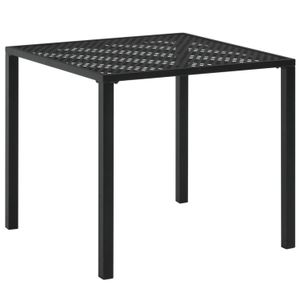 Vidaxl Tuintafel Gaas 80x80x72 Cm Staal Zwart